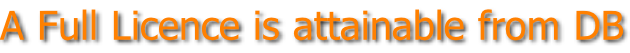A Full Licence is attainable from DB